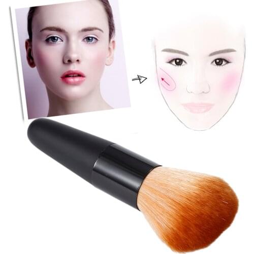 ELECOOL 1pc Professional Soft Synthetic Hair Women Face Cosmetic Makeup Loose Powder Blush Shadow Contour Make up Brush Tool
