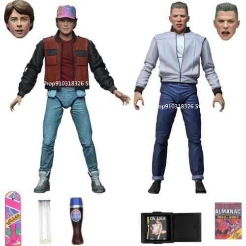 Original Neca Back to the Future Sci-Fi Classic Martin Action Figure Sports Yearbook Ultimate Biff Tannen Action FigureToy Gift