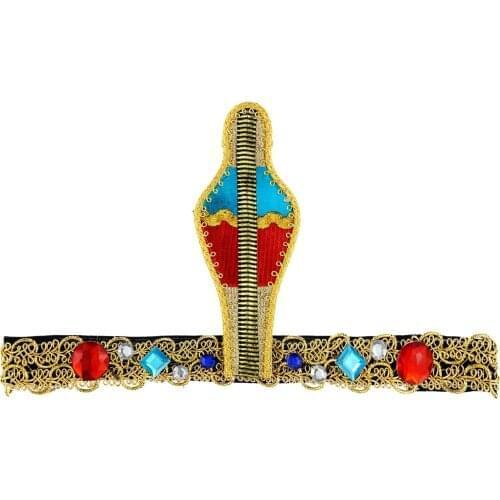 Snake Shape Headdress Halloween Cosplay Costume Jewelry Golden Cleopatra Snake-shaped Headdress Treasure Queen Hair Accessories