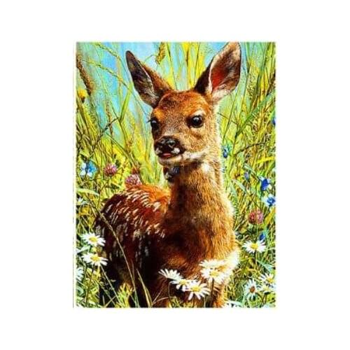 Deer diamond mosaic animals embroidery painting landscape rhinestone sticker wall decoration diamond art needlework handcraft
