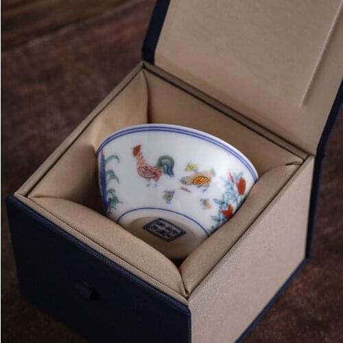 Chinese teacup antique kung fu single teacup ceramic master tea cup