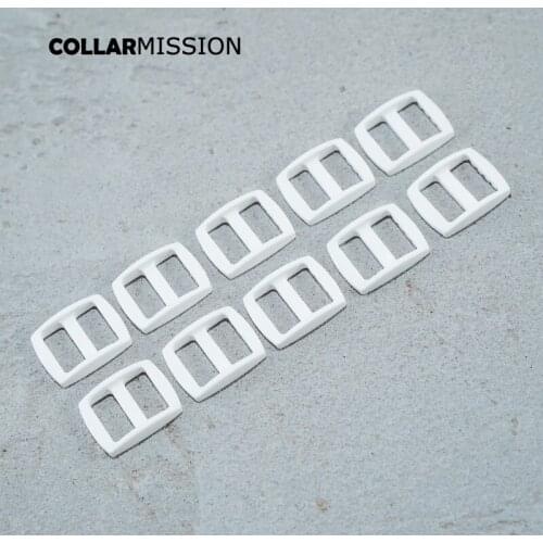 Beautiful shape colorful plastic slider Tri-Glid for bag cat dog leash backpacks accessory 15mm white RZK15SJ03