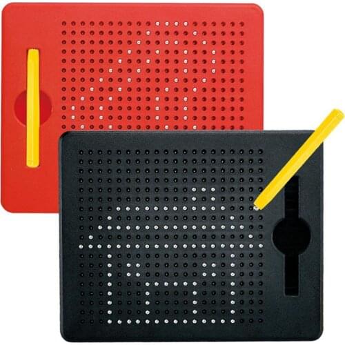 Magnetic Drawing Board Toy For Toddler Kids Fun Doodle Tablet Writing Painting Sketch Pad With Beads Stylus Road Trip Activities