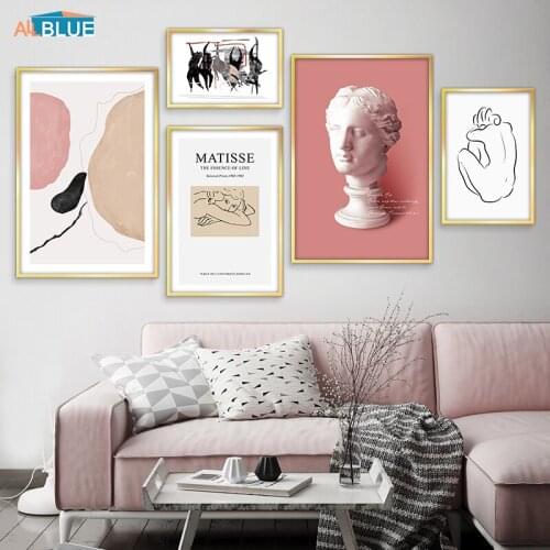 Minimalist Nordic Poster Abstract Geometry Graphic Venus Plaster Matisse Wall Art Canvas Painting Pictures For Living Room Decor