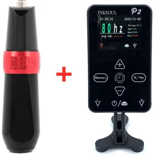 Newest Bronc-V7 Tattoo Rotary Machine Pen Swiss Motor Strong Quiet With Touch Screen Power Supply Kit Free Shipping