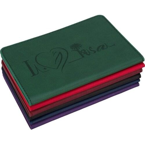 Creative Travel Women Men PU Passport Cover Business Credit Card ID Holder Case License Ticket Wallet Clip Organizer Green Red