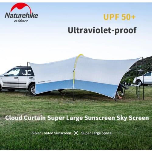 Naturehike Cloud Dome Tent 555*410*230cm UPF 50 UV Protection Camping Car Tent Outdoor Awnings 15D Oxford Fabric Family Sunshade