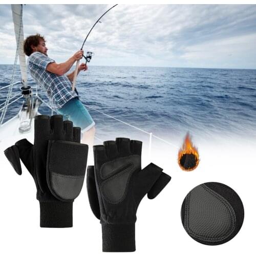 Flip Top Gloves Outdoor Hiking Fishing DSLR SLR Camera Photography Gloves Winter Warm Anti-Slip Touch Screen Half Finger Gloves