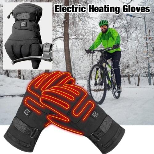 Heated Gloves 3.7V 4000 MAh Rechargeable Electric Heated Hand Warmer Thermal Warm Motorcycle Winter Cycling Skiing Gloves