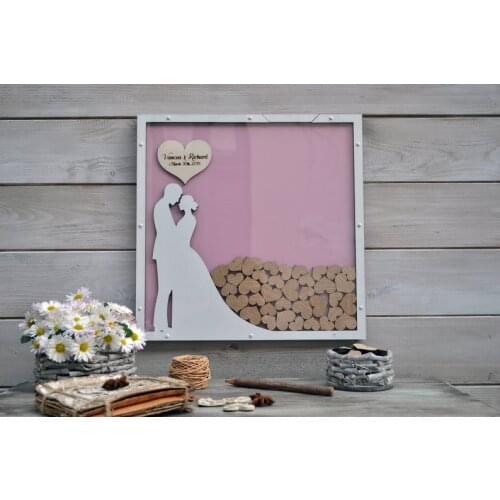 Custom 3D wedding guest book alternative Bride and Groom Drop box guestbook Mr & Mrs Drop box wedding wood Rustic wedding Weddin