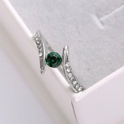 Popular European and American Style 3 Colos Simple White Zirconia Crystal Female Alloy Ring for Women Party Jewelry Accessories