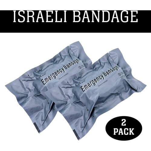 2 PACK Israeli 4” / 6'' Emergency Compression Bandage Battle Dressing for First Aid Medical Trauma Survive Bandage