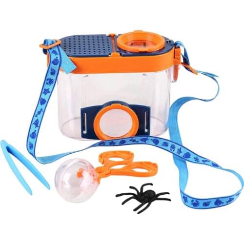 Insect Viewer with Magnify Microscope Child Science Class Viewing Observation for Children Kids Animal Glass Educational Toy