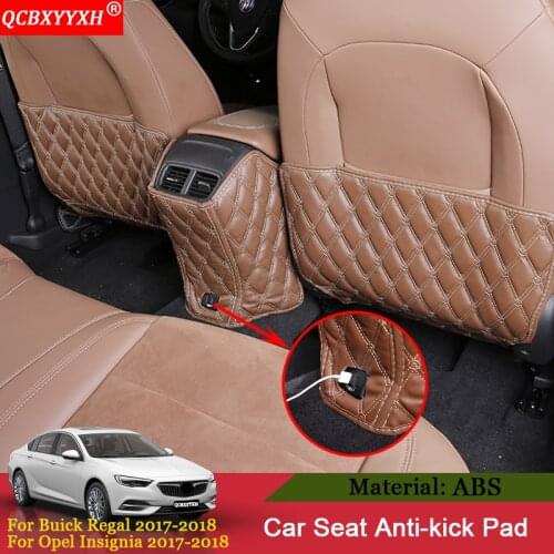 QCBXYYXH For Buick Regal Opel Insignia 2017 2018 Car Seat Back Anti-Child-Kick Pad Cover Backseat Children Protect Mud Dirt Mat