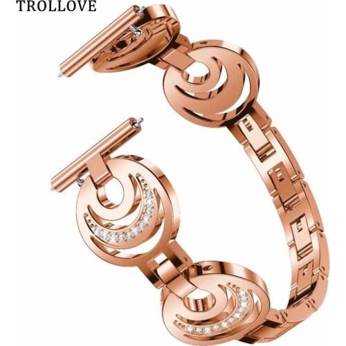 Stainless Steel Diamond Strap Band For Samsung Gear S3 S2 Sport Classic Galaxy Watch Active 42mm 46mm Woman Bracelet 20mm 22mm