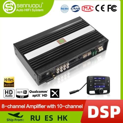 Sennuopu Car DSP Amplifier for Speakers HD Bluetooth Audio Media Player with Digital Signal Processor Upgrade HI-FI Sound System