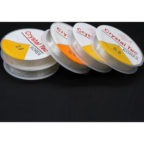 2p 0.5-1mm Plastic Crystal DIY Beading Stretch Cords Elastic Line jewelry Rope for DIY Necklace Bracelet jewelry making findings