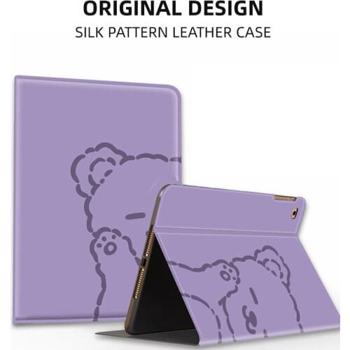 Purple Hello Little Bear for Ipad Mini Silicone 4 5 Case for Ipad Case 7th Generation Tablets Accessories for Ipad Pro 9.7 10.5