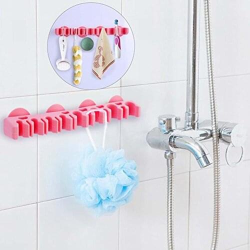 Storage Rack Position Wall Holder Brush Hanger Plastic Broom Toothbrush Towel Makeup Brush Holder Organizer Air Drying