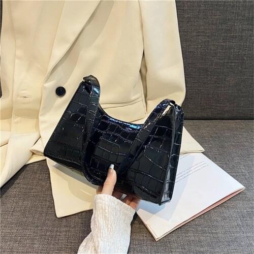 Ladies Shoulder Bags Fashion Shopping Bag Retro Casual Women Totes PU Leather Solid Color Armpit Bag Mini Handbag for Women 2021