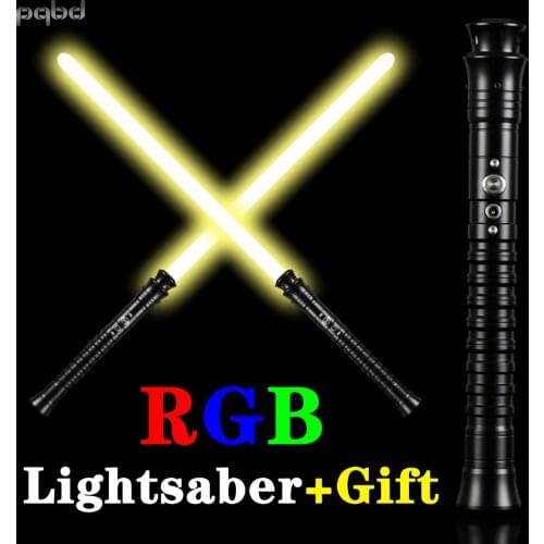 Pqbd RGB Lightsaber Heavy Dueiling Lasor Sword Flashlight LED Light Saber Toy for Children Gift