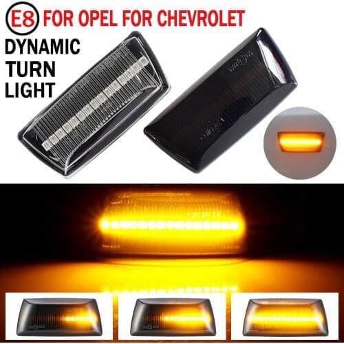 2pcs For Opel Insignia Astra H Zafira B For Chevrolet Cruze LED Dynamic Side Marker Light Repeater Indicator Light