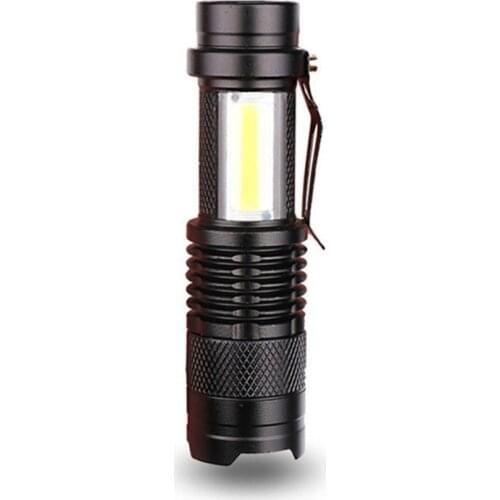 1 Set XPE+COB LED Mini Flashlight 3 Levels Micro USB Rechargeable Inspection Lamp Outdoor Emergency Lights Flashlights Lighting