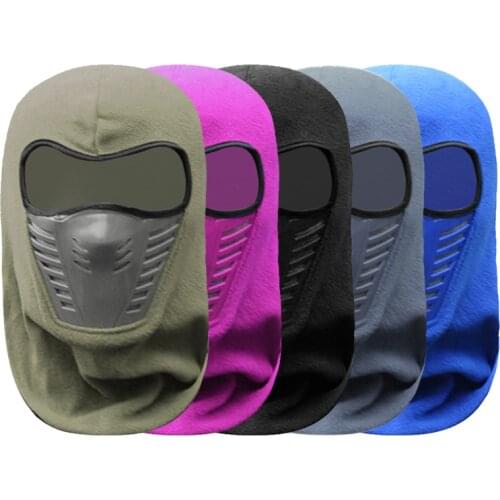 Outdoor Winter Hat Full Face Mask Cover Fleece Unisex Fishing Windproof Warm Hats Neck Guard Scarf Warm Protecting Face Hood