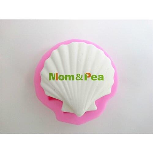 Mom&Pea 0339 Free Shipping Shell Shaped Silicone Soap Mold Cake Decoration Fondant Cake 3D Mold Food Grade Silicone Mould