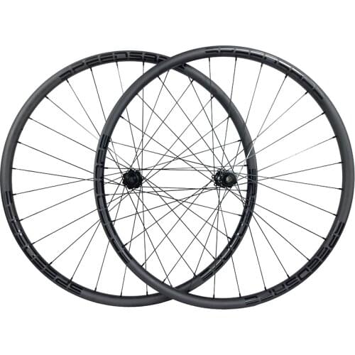 1330g 29er MTB XC 30mm asymmetric BOOST wheels 24mm deep straight pull clincher carbon tubeless wheelset 15X110 12X142 11s 12s