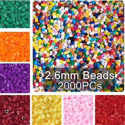 2.6mm Mini Beads 2000PCS Ref colors Fuse Beads for Kids Gift Hama Beads Diy Puzzles Iron Beads High Quality