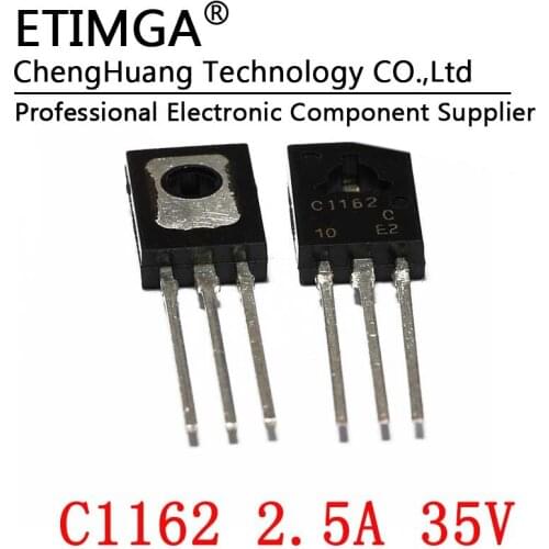 2PCS/LOT C1162 2SC1162 2.5A 35V NPN Power tube TO-126