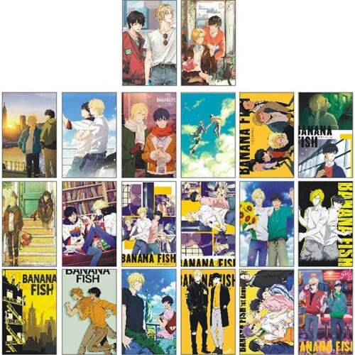 Anime Banana Fish Poster Postcard Card Sticker 20Pcs 15*10CM Banana Fish Photographic Paper Anime Fans Lovers Gift