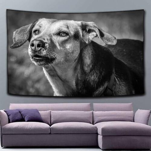3D Creative Dog Series Pattern Polyester Tapestry pug Animal Printed Wall Hanging Gobelin Living Room Home Decoration