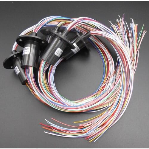 5PCS/LOT 22MM 24*2A 24 Wires 2A 24 Conductors Circuits Capsule Slip Ring 220V AC 250Rpm 24 WAYS CCTV ZSR022-24A HQ NEW *FD094X5