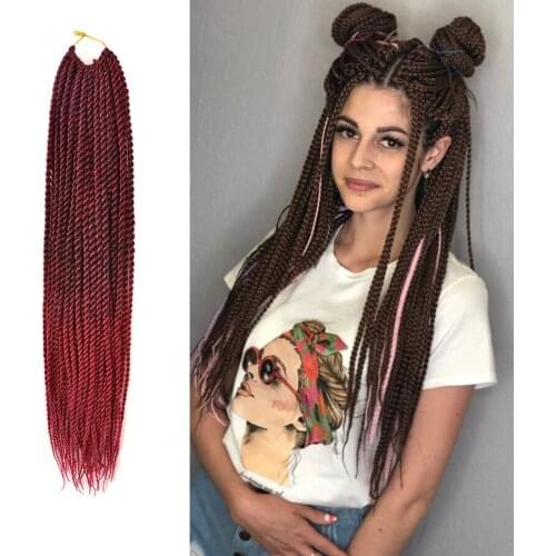 Aidaiya 18inch 75g/pack Crochet Braids Synthetic Braiding Hair Extension Afro Hairstyles Soft Dreadlock Brown Black Thick Full