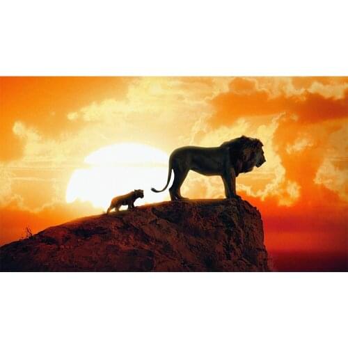 5D DIY Diamond Painting Disney Lion King Simba Picture Square Round Animal Mosaic Embroidery Crafts Home Wall Sticker Decoration