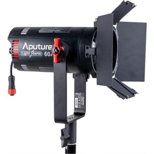 Aputure LS 60d 60X Daylight 5500K Balanced Adjustable Focusing Bowen Mount Spot LED Light With Barndoor accessory