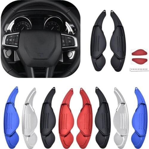 2Pcs Car Steering Wheel Paddle Shift Extend Extension Shifter Aluminum For Land Range Rover Evoque Discovery Sport Jaguar XF XE