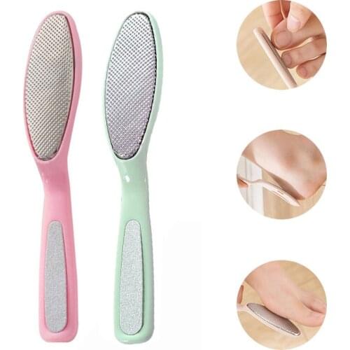 1pc Double Side Foot File Hard Dead Skin Remover Stainless Steel Foot Grater Pedicure File Foot Grater Foot Care Tool
