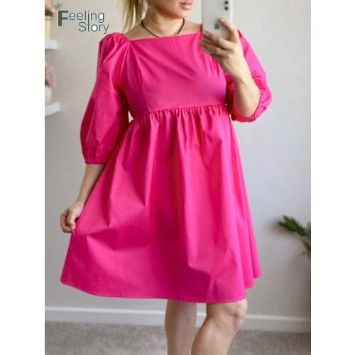 Feelingstory Red Summer Dresses