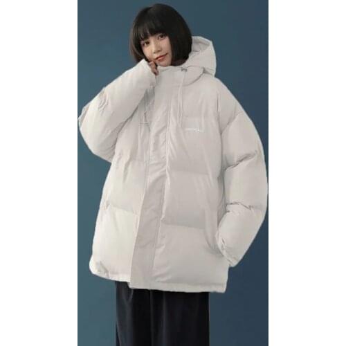 Ins Short Down Cotton Parka Coat Women 2021 New Student Winter Down Jackets Hooded Warm Cotton Outwear Woman Jacket Parka S-2XL