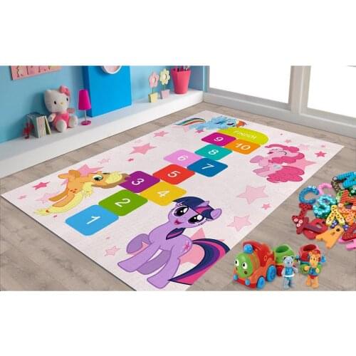 MY LITTLE PONY AND HOPSCOTCH Patterned Carpet ,Non Slip Floor Carpet,Teens Carpet,Turkish Rug