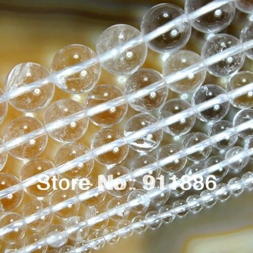New 4mm 6mm 8mm 10mm 12mm White Quartz Onyx Loose Round Stone Spacer Finding Natural Beads For Jewelry Making Wholesale