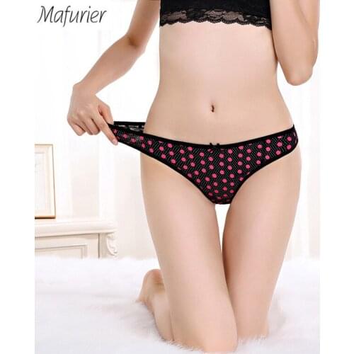 Mafurier Free Shipping 2018 New Women Sexy Cotton Panties Thong Lady Soft G-String Underwear Girl Fashion Lingeries 6Pcs/Lot