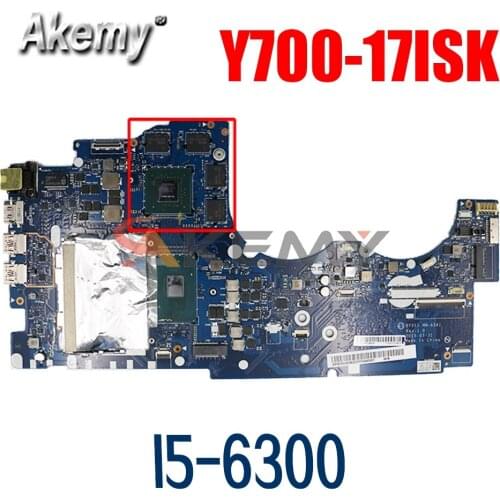 BY511 NM-A541 motherboard for Lenovo Y700-17 Y700-17ISK notebook motherboard CPU i5 6300HQ GTX960M DDR4 100% test work