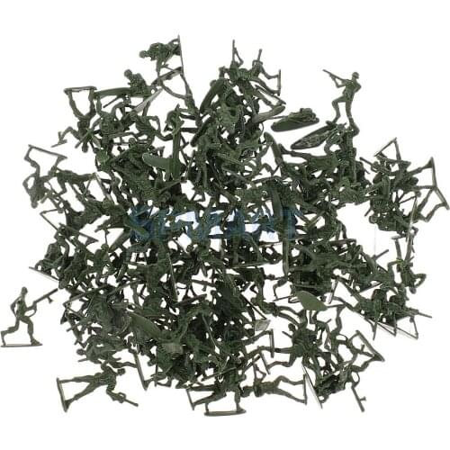 120pcs Plastic Army Playset 4cm WWII Soldier Army Men Action Figures Collectibles Gift - Army Green