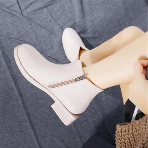 HKGS new girls short boots single boots low heel non-slip boots fashion side zipper boots casual walking boots children