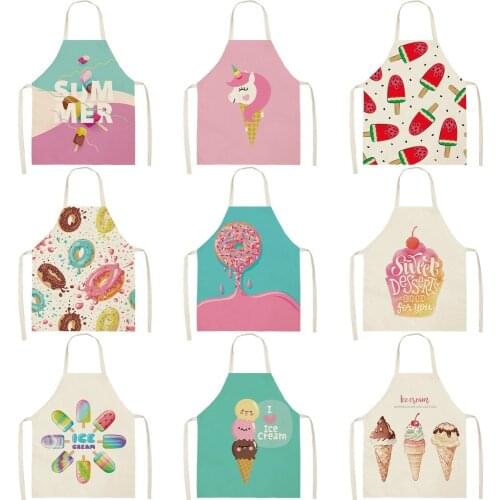 Ice Cream Donut Apron Baking Accessories Aprons for Women Apron Kitchen Cooking Accessories Cafe Apron for Men Kitchen Apron