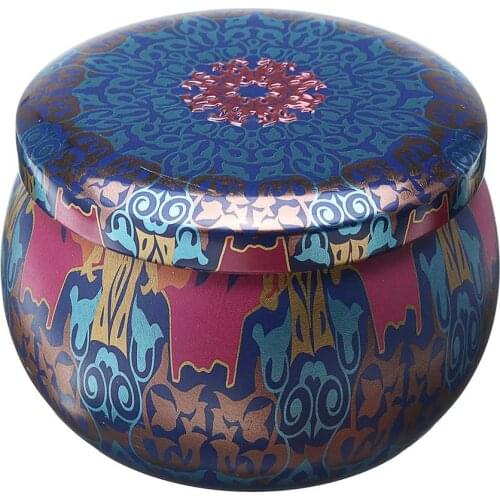 Portable Wedding Gift Box Round Ethnic Style Candy Cake Chocolate Candle Gift Box Birthday Party Baby Christmas Iron Box Gift